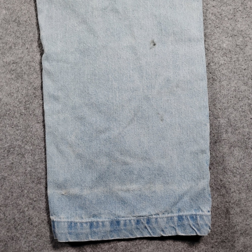 Dickies Double Knee Denim Jeans Mens 32x30 Light Wash Blue Skate Distressed Work - Picture 14 of 16